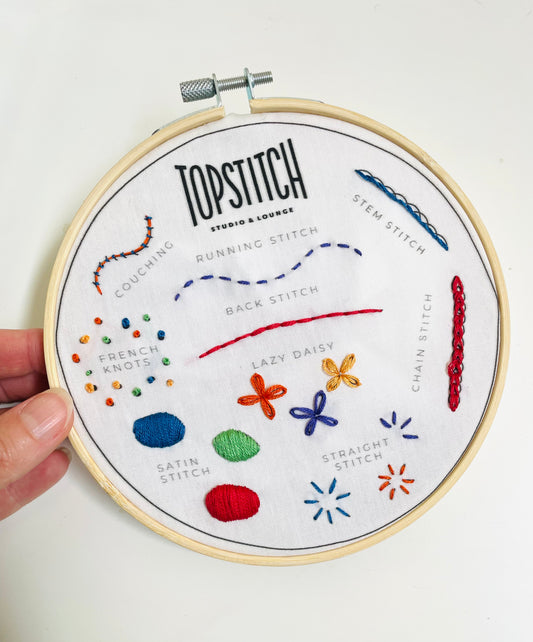 Hand Embroidery 101 - Sampler