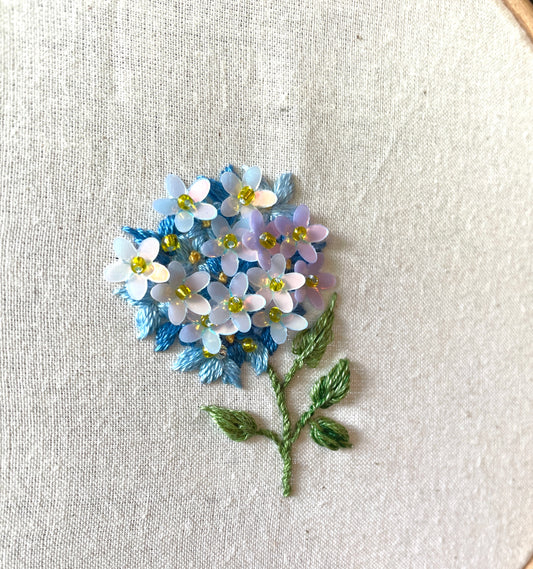 Embroidery 201 - Sparkly Hydrangea