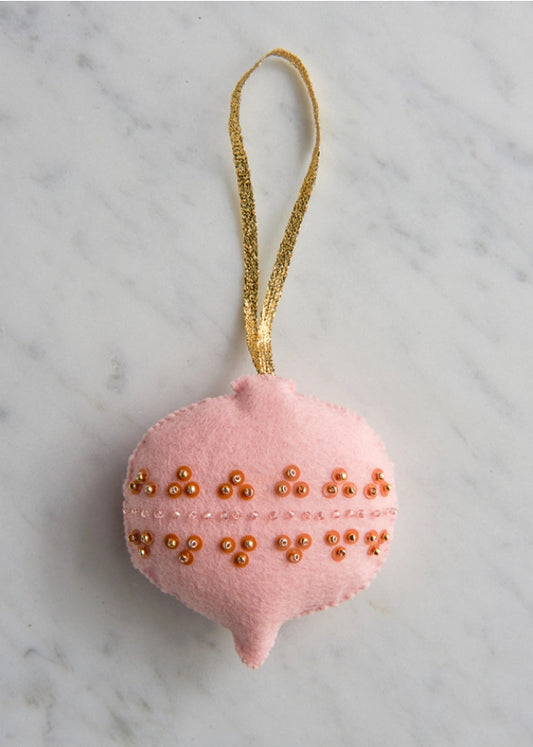 Embroidery 101 - Felt Bauble Ornament