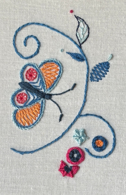 Hand Embroidery 102 - Filling Stitches, Knots, & Wheels