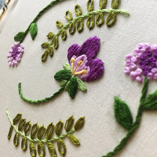 Hand Embroidery 101 - Pressed Flowers