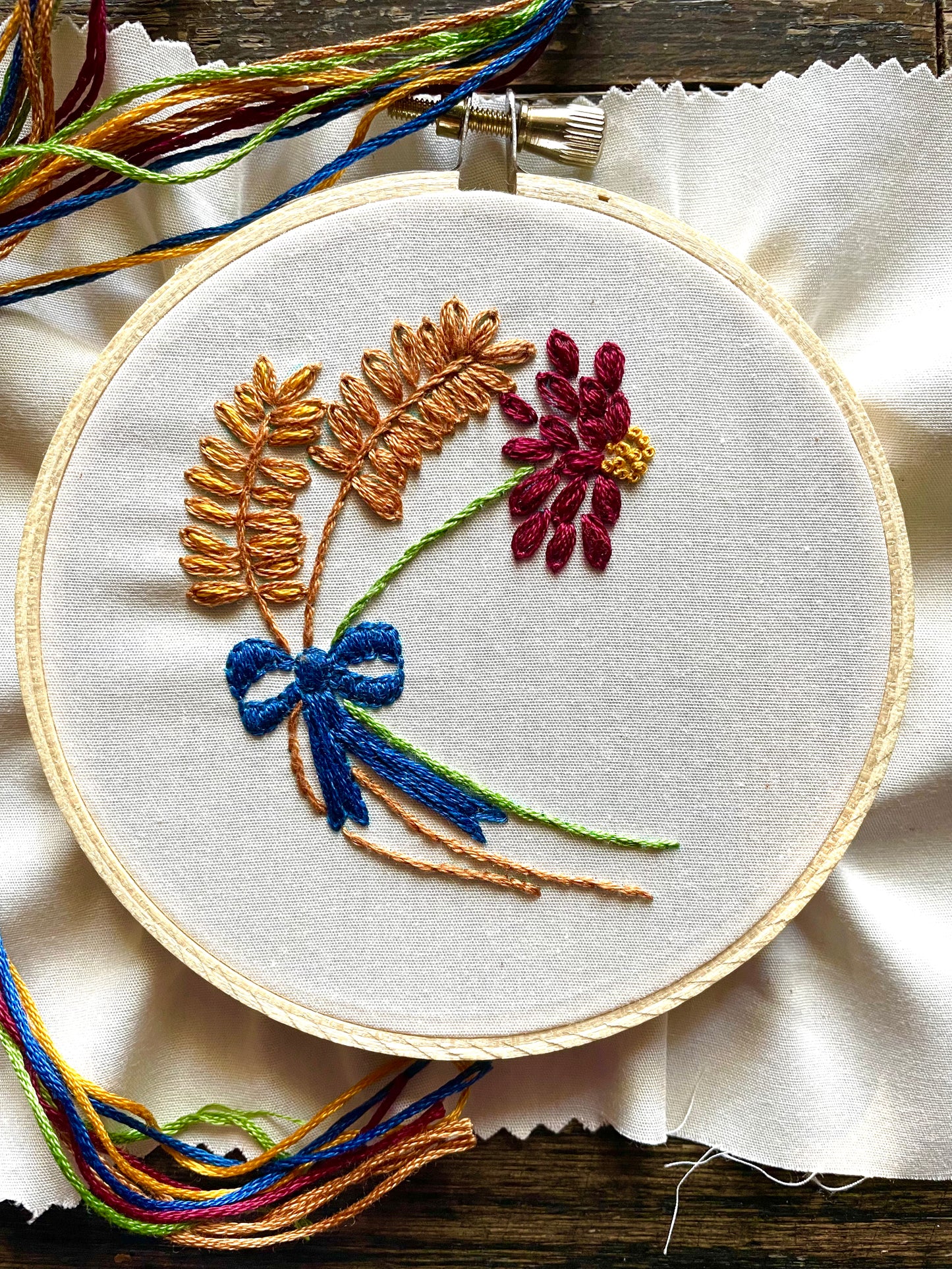 Hand Embroidery 101 - Autumn Flowers