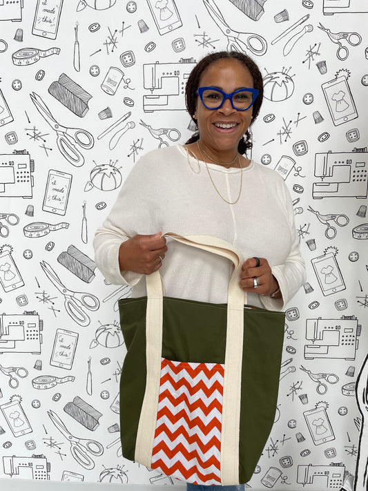 Beginner - Tote Bag with Exterior Pocket